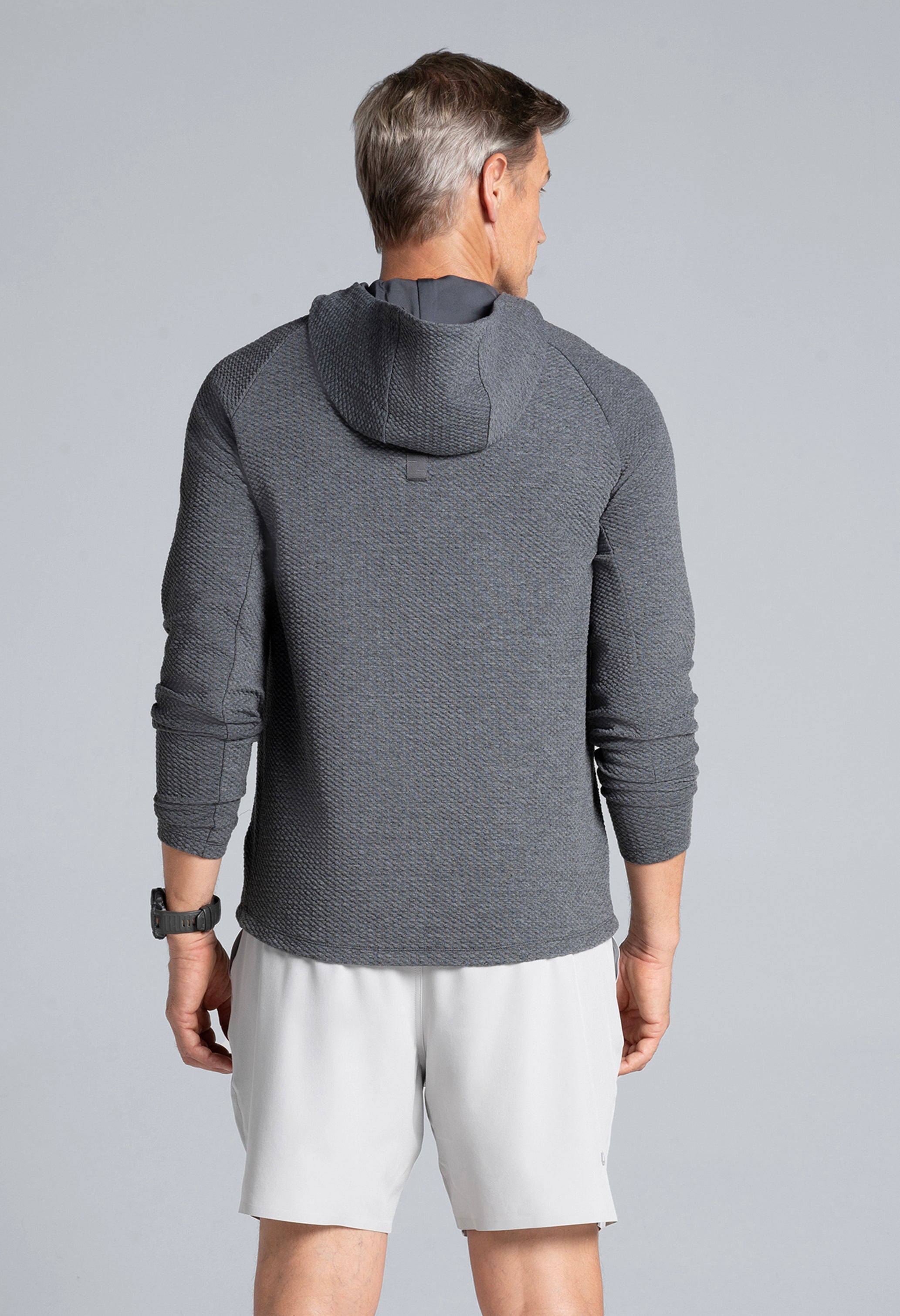 Solid Popcorn Stitch Hoody - 94001