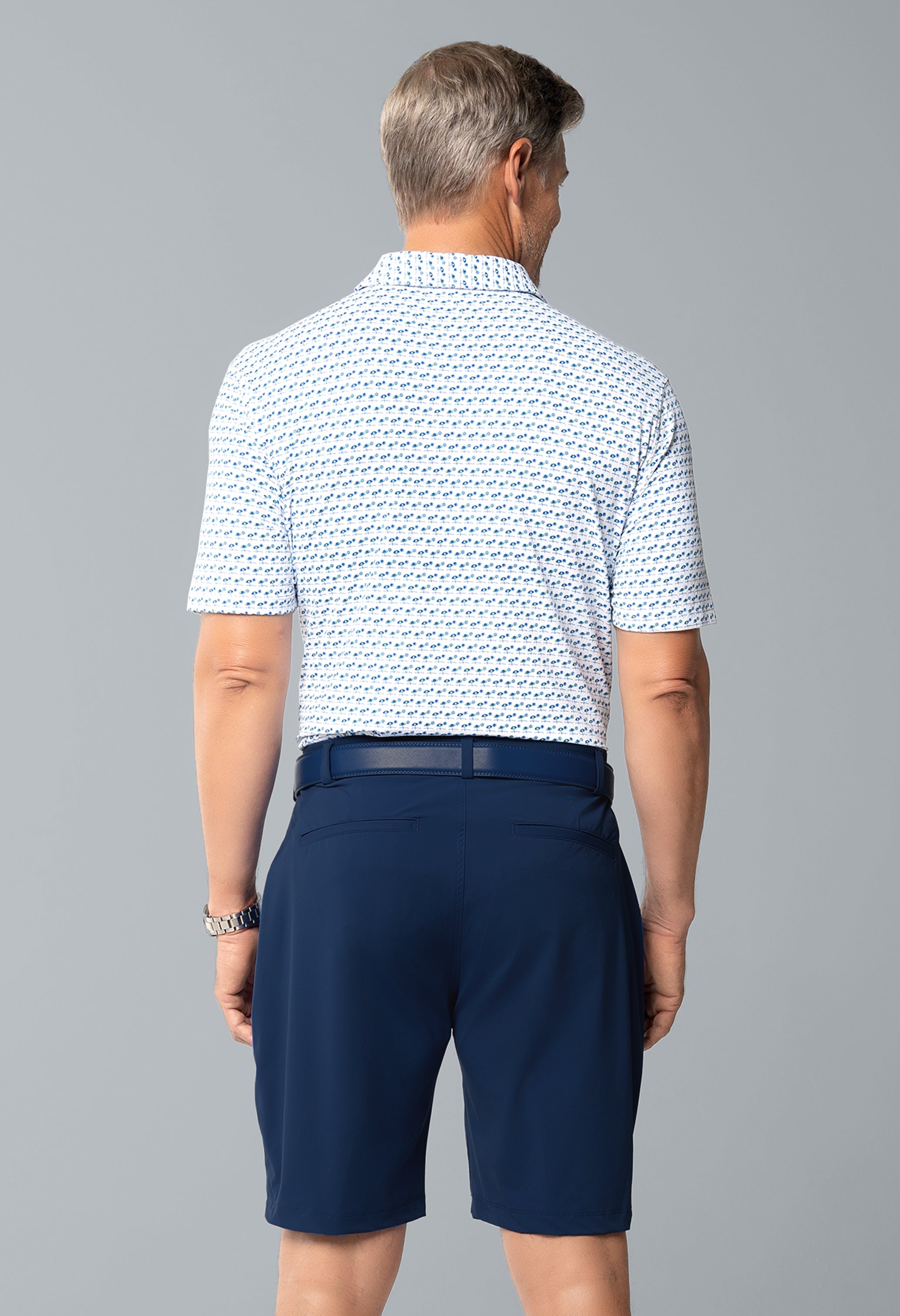 Beach Day Print Short Sleeve Polo – 94174 (Modern Fit)